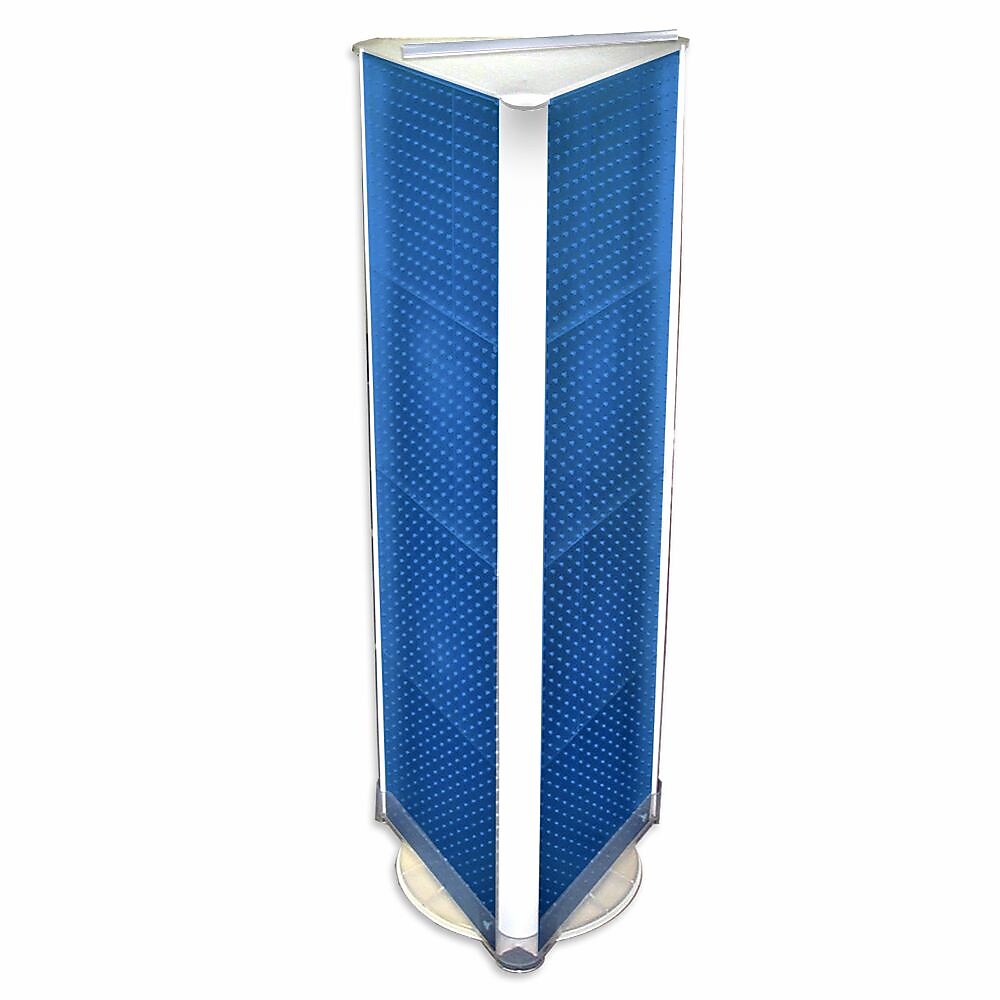 Azar 60" x 16" 3-Sided Pegboard Floor Display, Blue (700450-BLU)