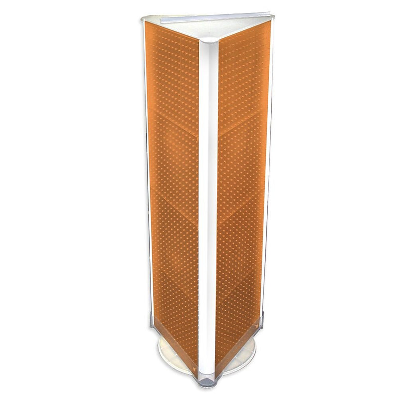 Azar® 60"(H) x 16"(W) 3-Sided Pegboard Floor Display, Orange