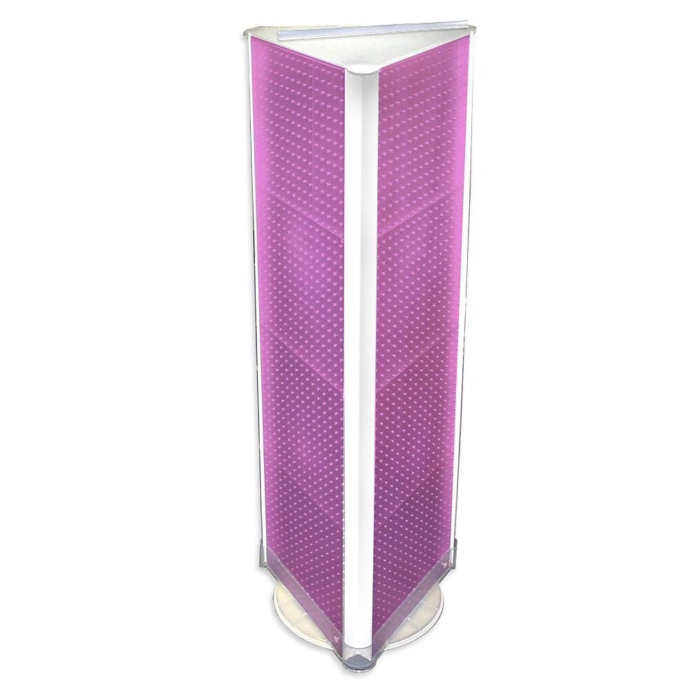 Azar® 60"(H) x 16"(W) 3-Sided Pegboard Floor Display, Pink