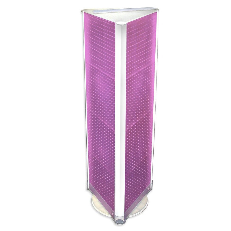 Azar® 60"(H) x 16"(W) 3-Sided Pegboard Floor Display, Pink
