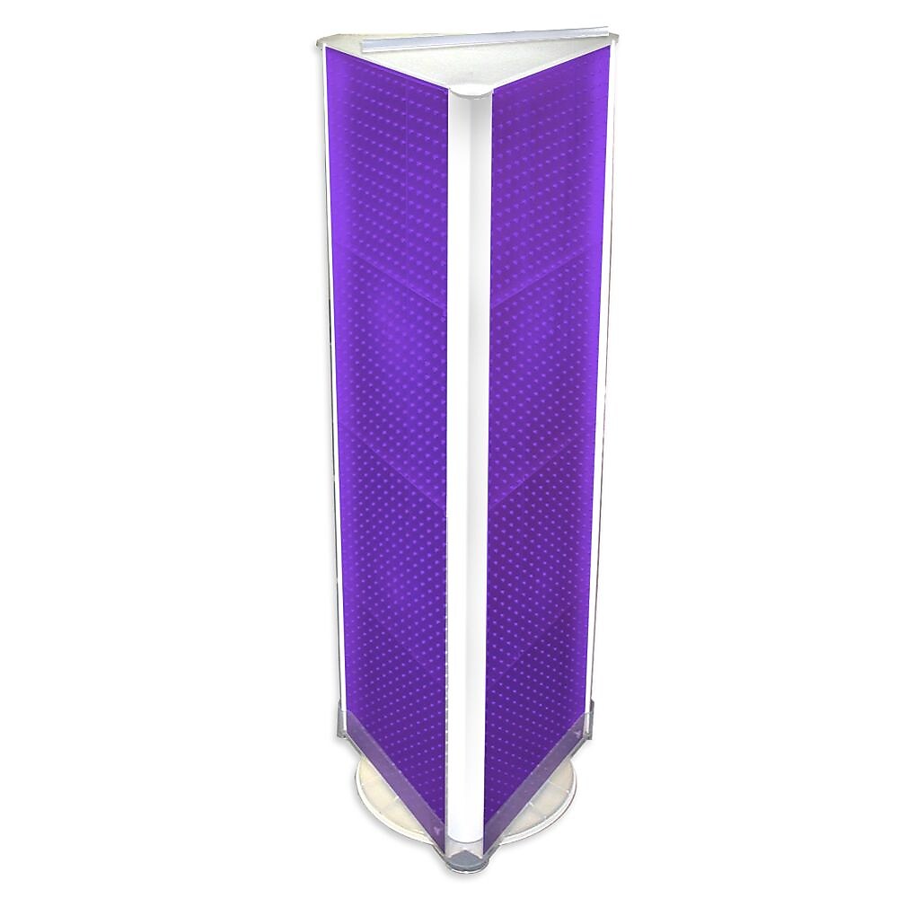 Azar 60" x 16" 3-Sided Pegboard Floor Display, Purple (700450-PUR)