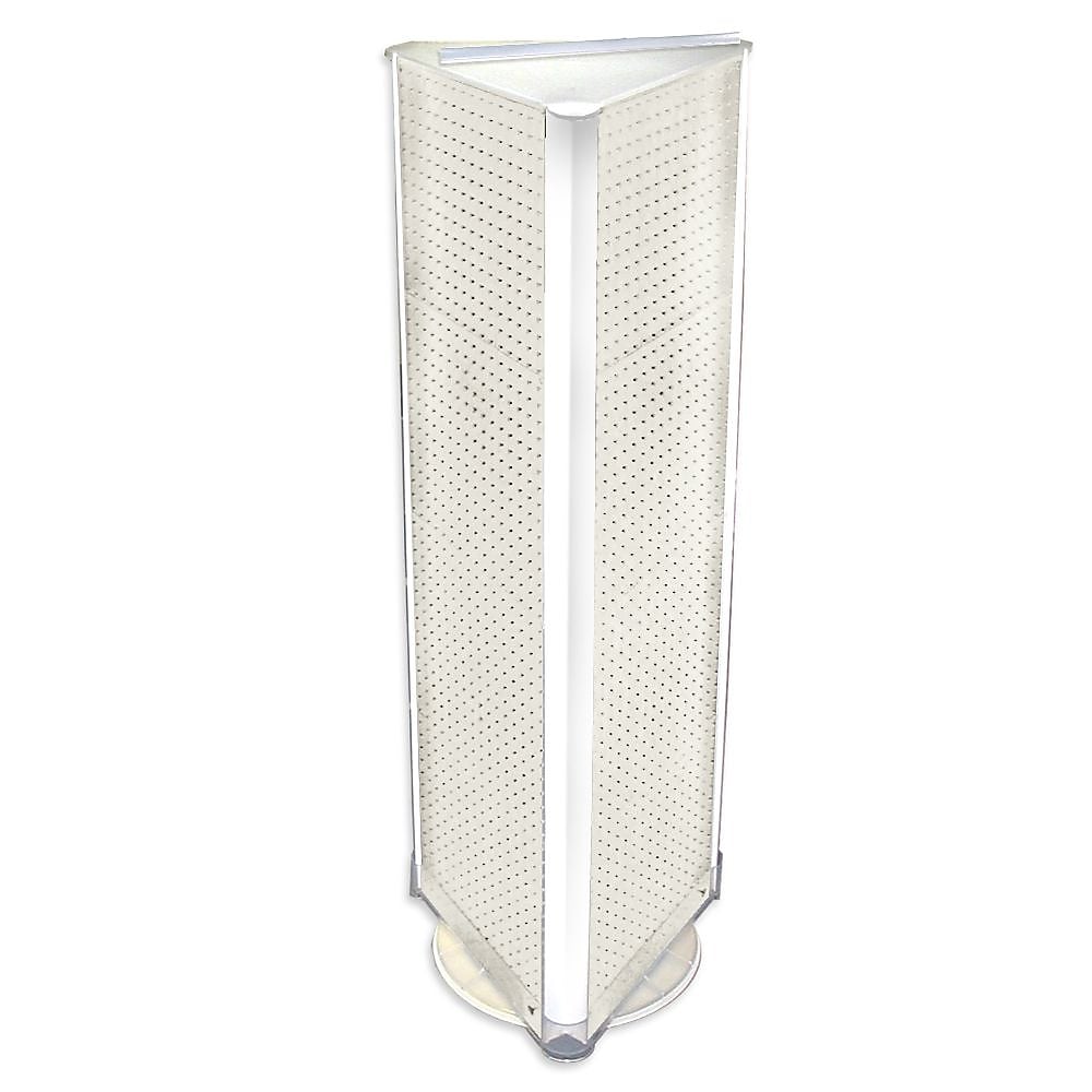Azar® 60"(H) x 16"(W) 3-Sided Pegboard Floor Display, White