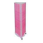 Azar 60" x 16" 3-Sided Pegboard Floor Display With Wheels, Pink (700451-PNK)