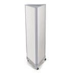 Azar® 60"(H) x 16"(W) 3-Sided Pegboard Floor Display With Wheels, White