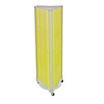 Azar® 60"(H) x 16"(W) 3-Sided Pegboard Floor Display With Wheels, Yellow