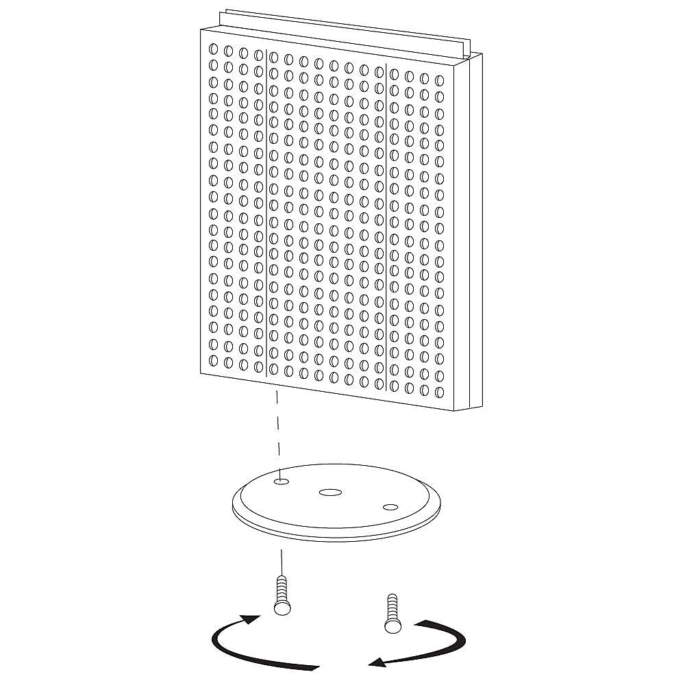 Azar 16"W Pegboard Counter Unit, Yellow (700500-YEL)