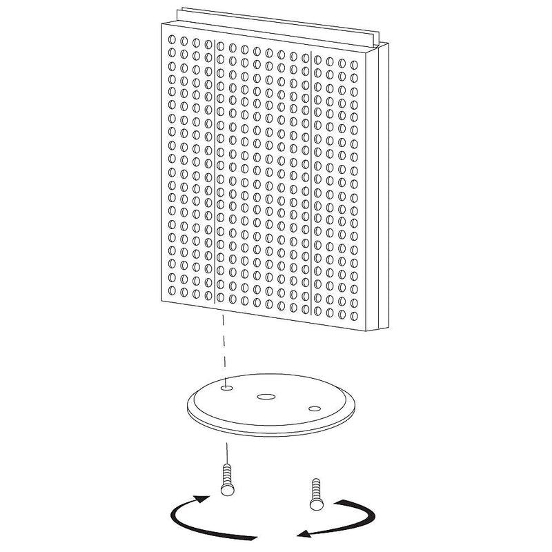 Azar 16"W Pegboard Counter Unit, Yellow (700500-YEL)
