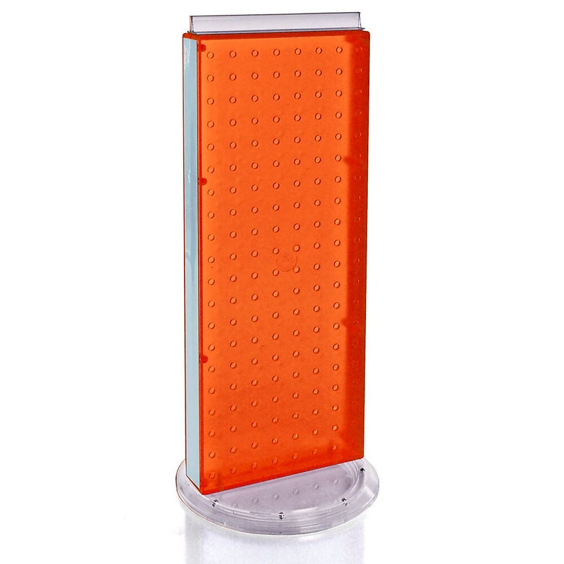 Azar 8"W 2-Sided Non-Revolving Pegboard Counter Unit, Orange (700509-ORG)