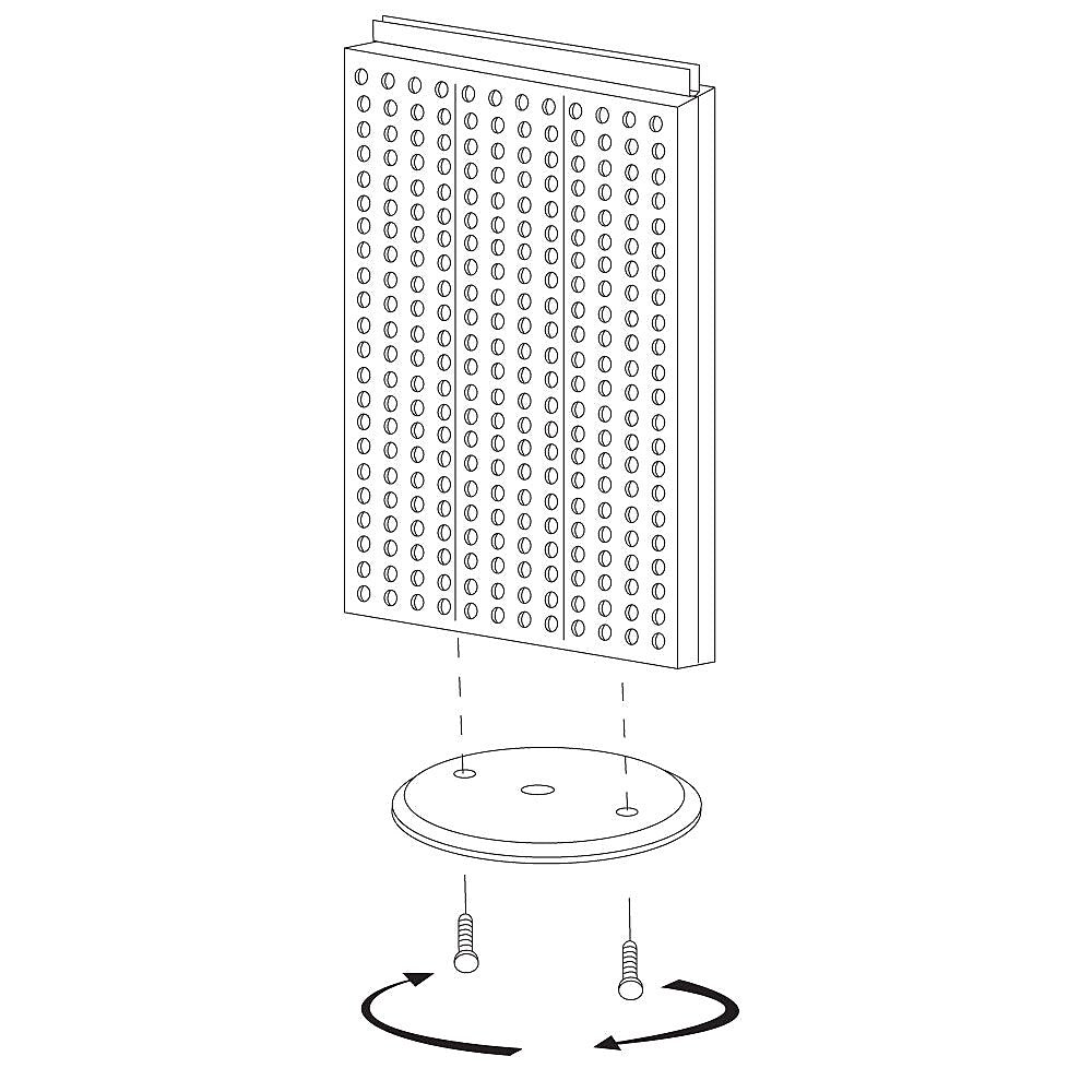 Azar 13 1/2"W 2-Sided Pegboard Counter Unit, White (700513-WHT)