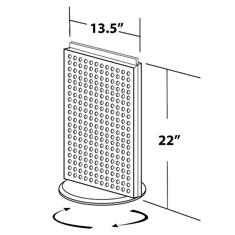 Azar 13 1/2"W 2-Sided Pegboard Counter Unit, White (700513-WHT)