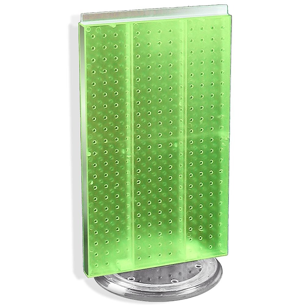Azar 13 1/2"W 2-Sided Pegboard Counter Unit, Green (700513-GRE)