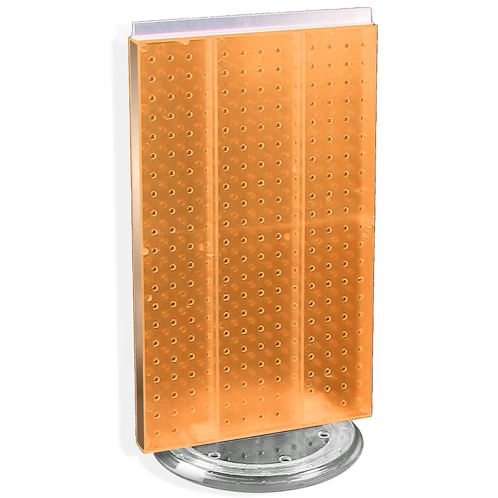 Azar 13 1/2"W 2-Sided Pegboard Counter Unit, Orange (700513-ORG)