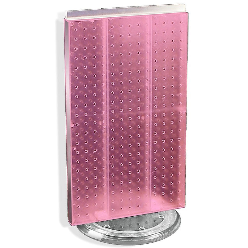 Azar 13 1/2"W 2-Sided Pegboard Counter Unit, Pink (700513-PNK)