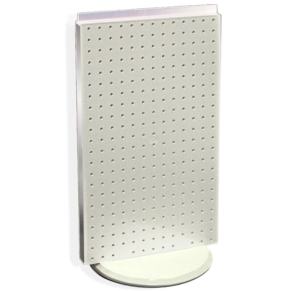 Azar 13 1/2"W 2-Sided Pegboard Counter Unit, White (700513-WHT)