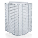 Azar® 20"(H) x 14"(W) x 14"(D) 4-Sided Revolving Pegboard Display, Clear Translucent
