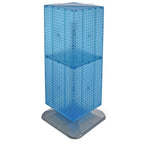 Azar® 40"(H) x 14"(W) x 14"(D) Weighted 4-Sided Interlocking Pegboard Floor Display, Blue
