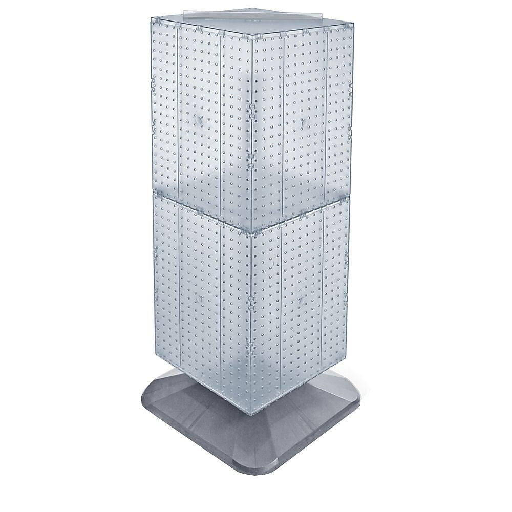 Azar 40" x 14" Weighted 4-Sided Interlocking Pegboard Floor Display, Clear (701435-CLR)