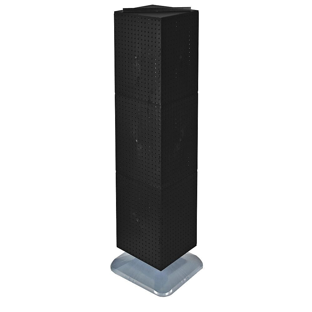 Azar® 14" x 14" x 60" Interlocking Pegboard Display, Black