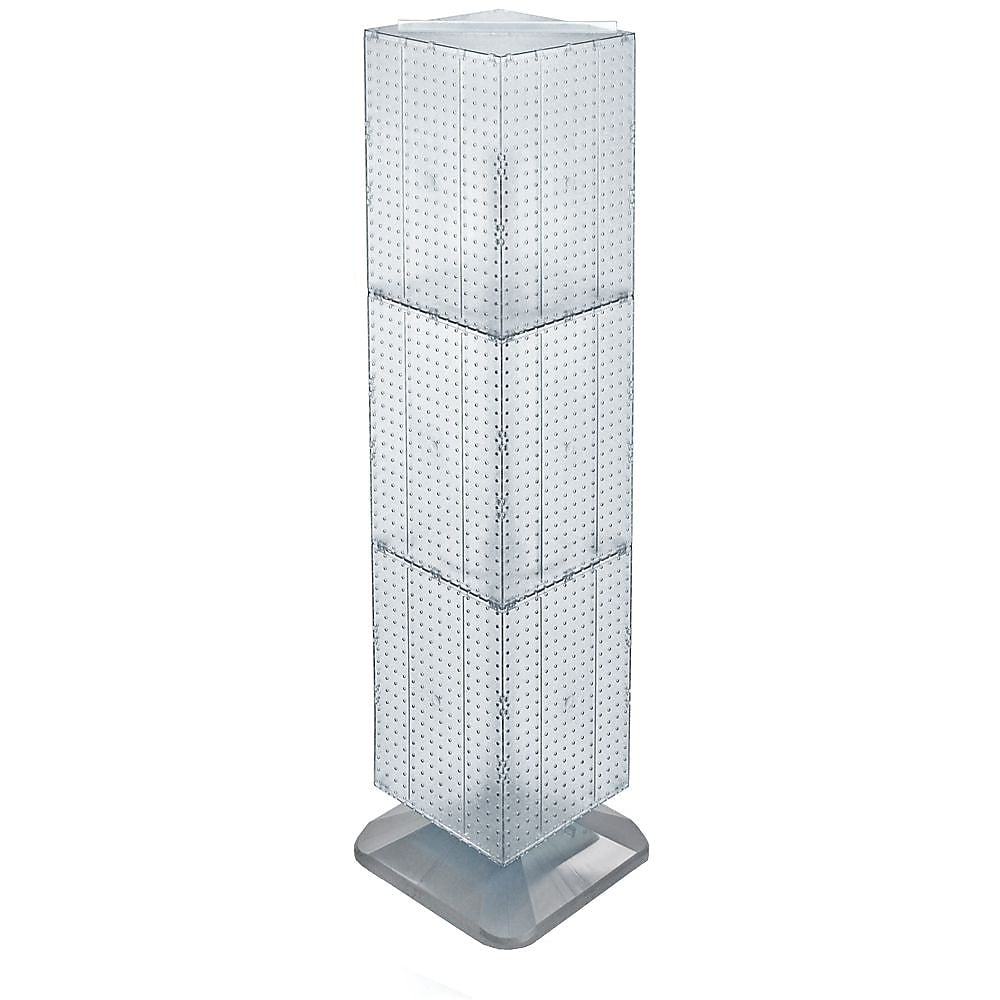 Azar® 14" x 14" x 60" Interlocking Pegboard Display, Clear