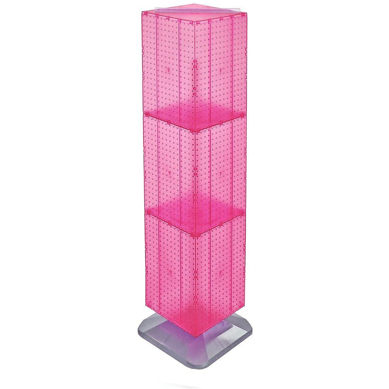 Azar 60" x 14" 4-Sided Interlocking Pegboard Display, Pink (701464-PNK)