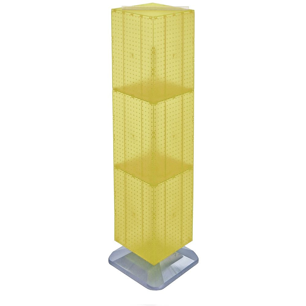 Azar® 14" x 14" x 60" Interlocking Pegboard Display, Yellow