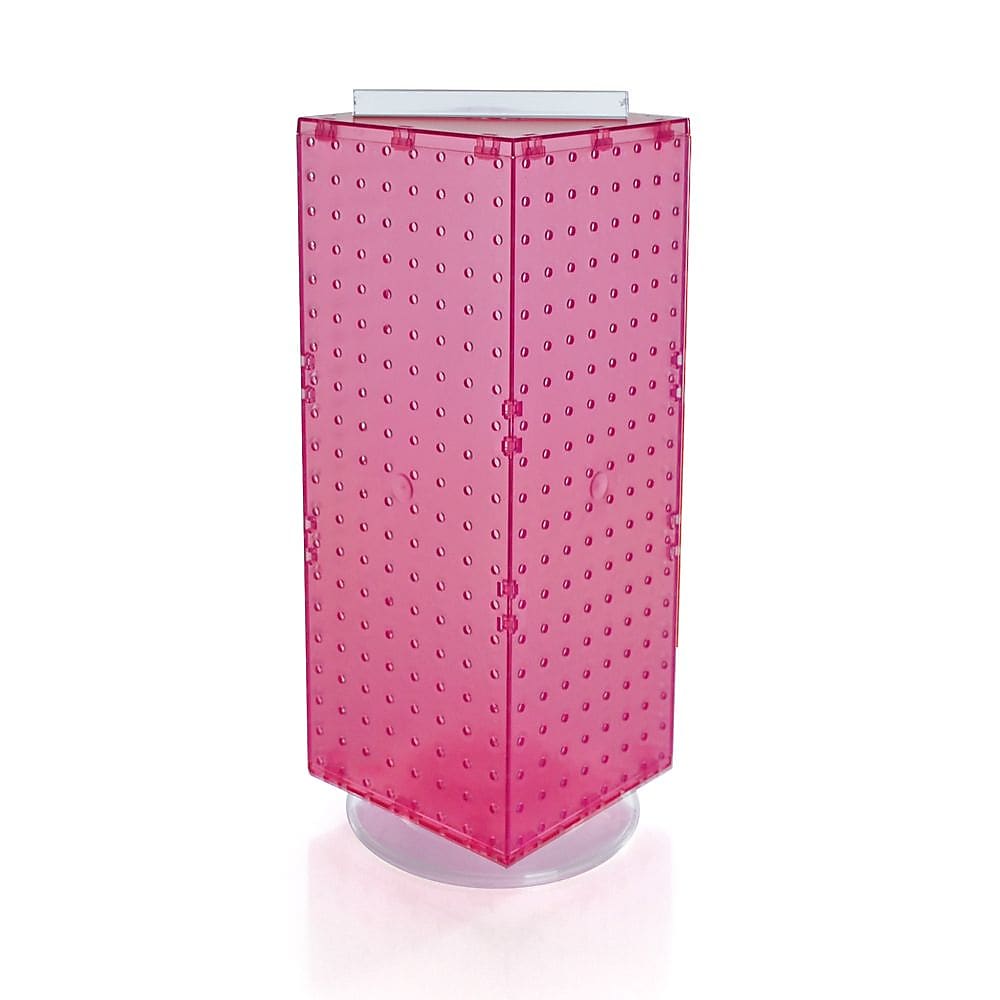 Azar 20"H x 8"W 4-Sided Interlocking Pegboard Display, Pink (703385-PNK)