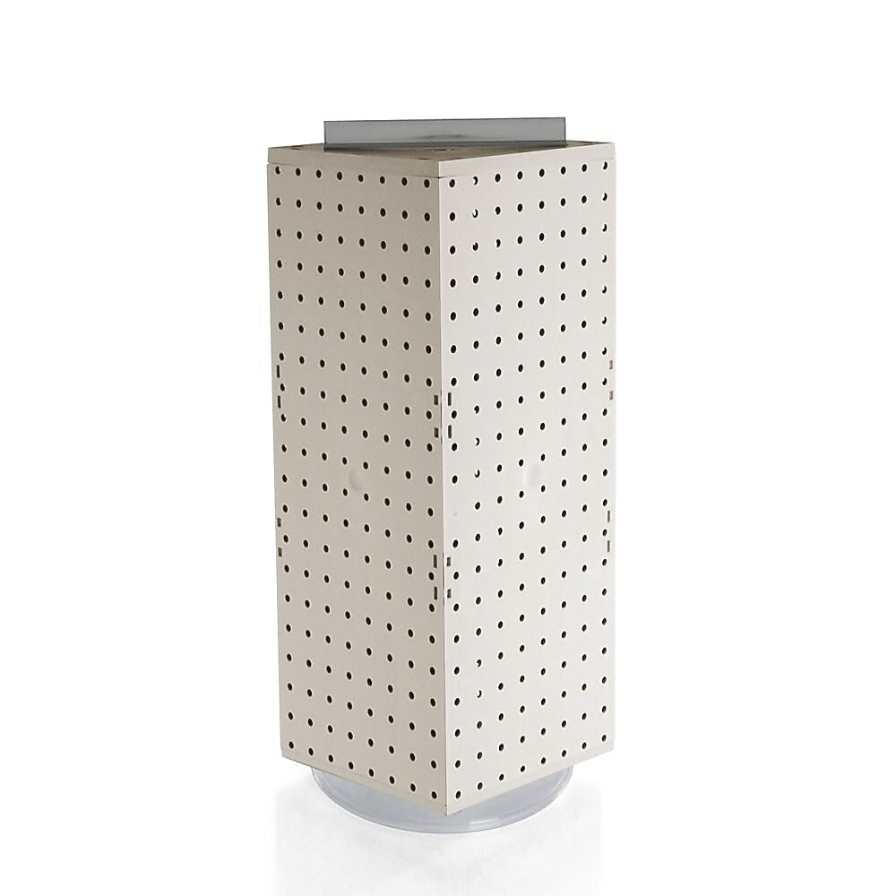 Azar 20" x 8" 4-Sided Interlocking Pegboard Display, White (703385-WHT)
