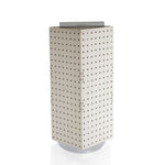 Azar 20" x 8" 4-Sided Interlocking Pegboard Display, White (703385-WHT)