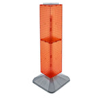 Azar 40" x 8" Standard 4-Sided Interlocking Pegboard Display Tower, Orange (703387-ORG)