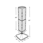 Azar 40" x 8" Standard 4-Sided Interlocking Pegboard Display Tower, Orange (703387-ORG)