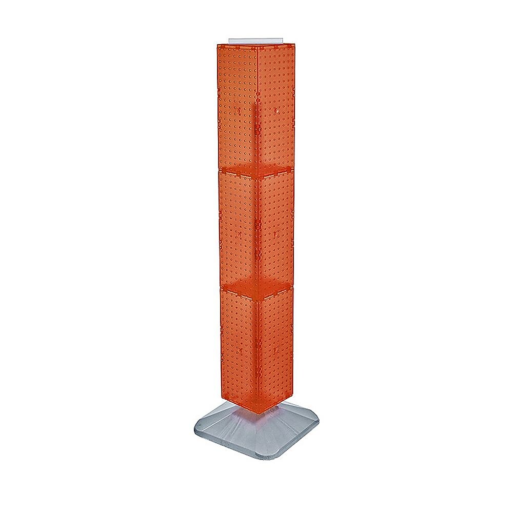 Azar® 60"(H) x 8"(W) x 8"(D) Interlocking Pegboard Floor Display, Orange