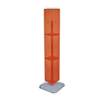 Azar® 60"(H) x 8"(W) x 8"(D) Interlocking Pegboard Floor Display, Orange