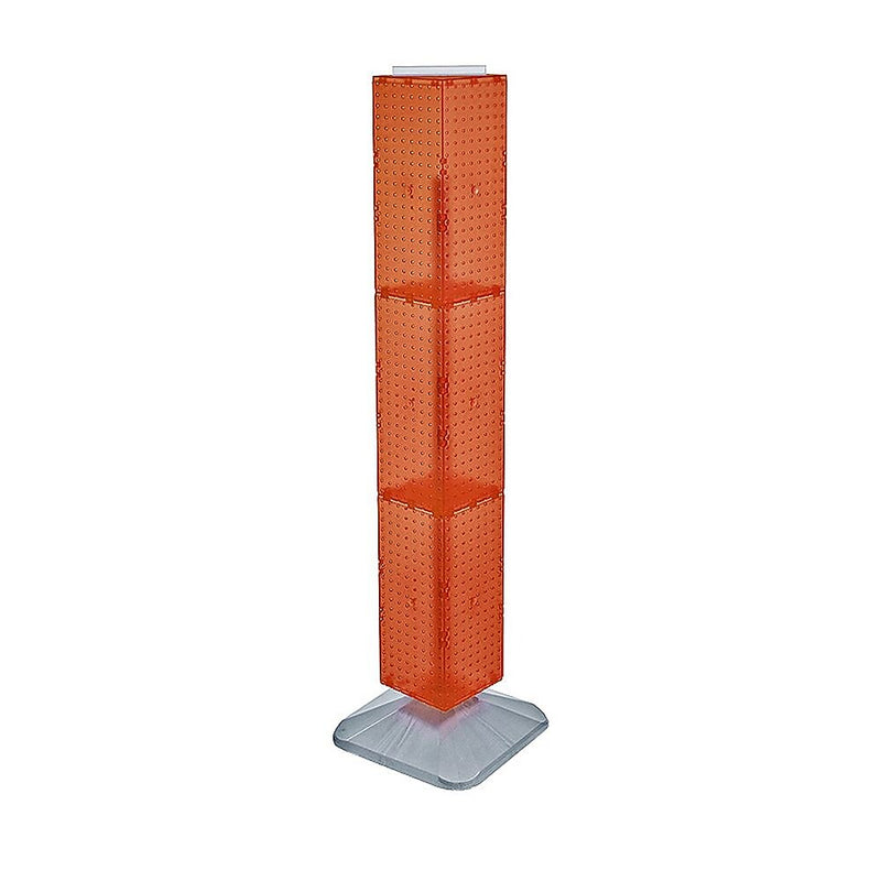 Azar® 60"(H) x 8"(W) x 8"(D) Interlocking Pegboard Floor Display, Orange