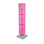Azar® 60"(H) x 8"(W) x 8"(D) Interlocking Pegboard Floor Display, Pink