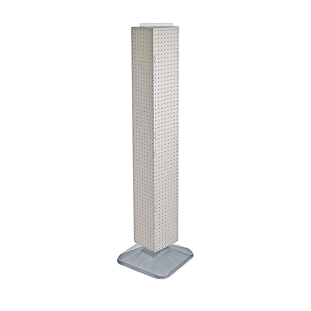 Azar® 60"(H) x 8"(W) x 8"(D) Interlocking Pegboard Floor Display, White