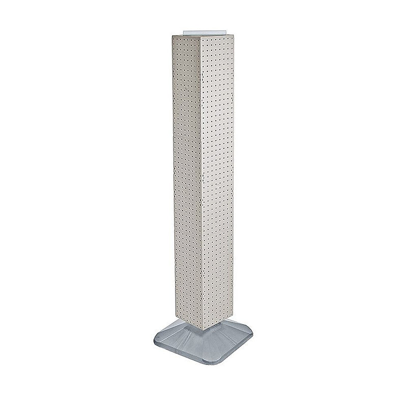 Azar® 60"(H) x 8"(W) x 8"(D) Interlocking Pegboard Floor Display, White