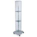 Azar 8" x 8" Interlocking Pegboard Display With Wheels, Clear (703390-CLR)