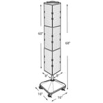Azar 8" x 8" Interlocking Pegboard Display With Wheels, Clear (703390-CLR)