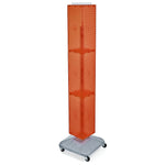 Azar® 8" x 8" x 60"Interlocking Pegboard Display With Wheels, Orange