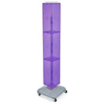 Azar® 60"(H) x 8"(W) x 8"(D) 4-Sided Interlocking Pegboard Display, Purple