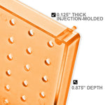 Azar® 20"(H) x 8"(W) Pegboard 1-Sided Wall Panel, Translucent Orange, 2/Pack (770820-ORG-2PK)