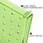 Azar® 44"(H) x 13 1/2"(W) Pegboard 1-Sided Wall Panel, Translucent Green, 2/Pack