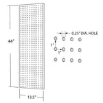 Azar 44" x 13 1/2" Pegboard 1-Sided Wall Panel, Translucent Yellow, 2/Pack (771344-YEL-2PK)