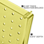 Azar 44" x 13 1/2" Pegboard 1-Sided Wall Panel, Translucent Yellow, 2/Pack (771344-YEL-2PK)