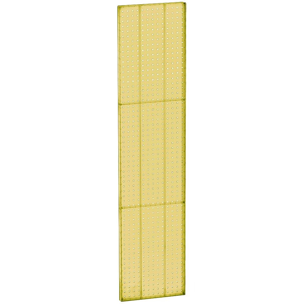 Azar® 60"(H) x 13 1/2"(W) Pegboard 1-Sided Wall Panel, Translucent Yellow, 2/Pack