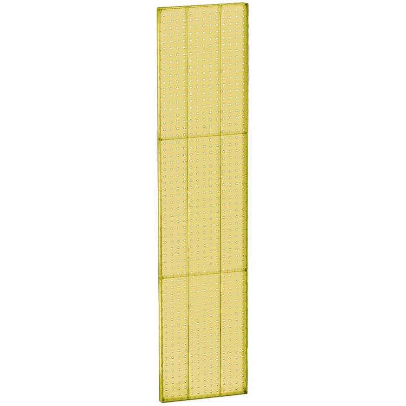 Azar® 60"(H) x 13 1/2"(W) Pegboard 1-Sided Wall Panel, Translucent Yellow, 2/Pack