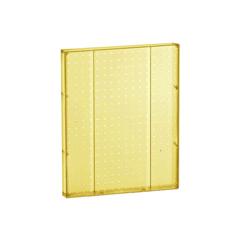 Azar® 20"(H) x 16"(W) Pegboard 1-Sided Wall Panel, Translucent Yellow, 2/Pack (771620-YEL-2PK)