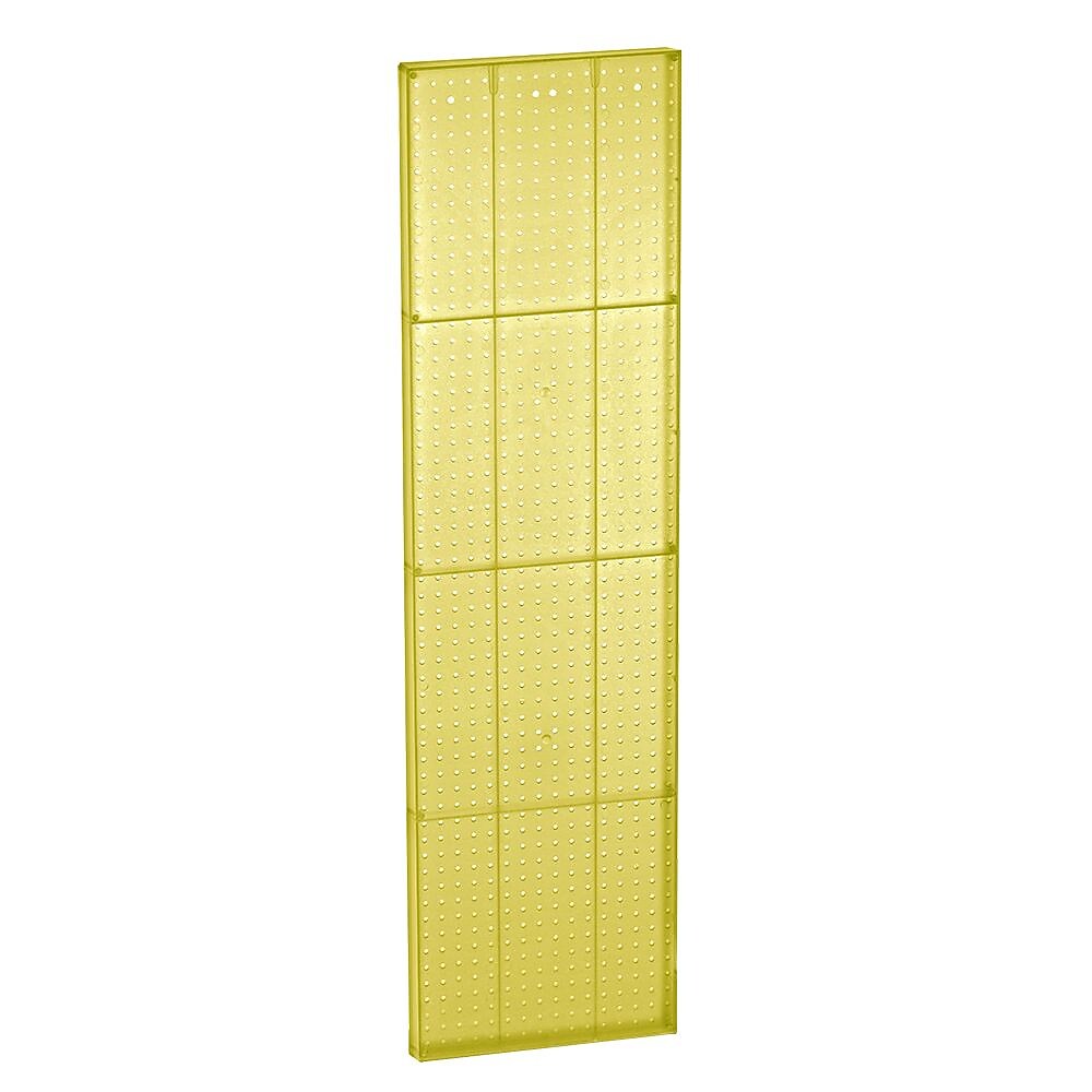 Azar Displays 60"(H) x 16"(W) Pegboard Wall Panel, Translucent Yellow, 2/Pack