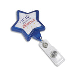 IDville Star Making the Difference Clip On Badge Reels, Blue, 25/Pack (134526231)