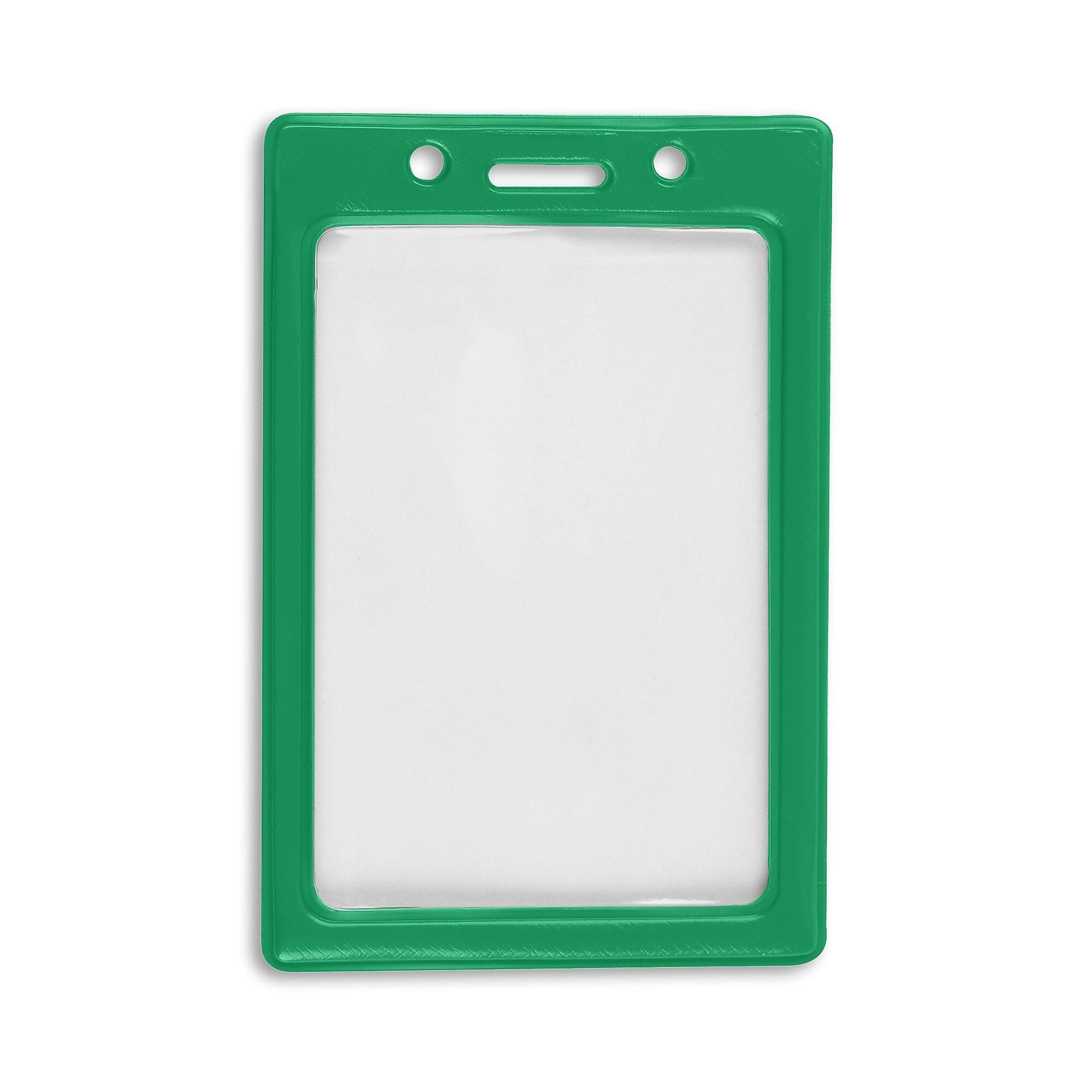 IDville Color Frame Lanyard ID Badge Holder, Green, 50/Pack (1347031GR31)
